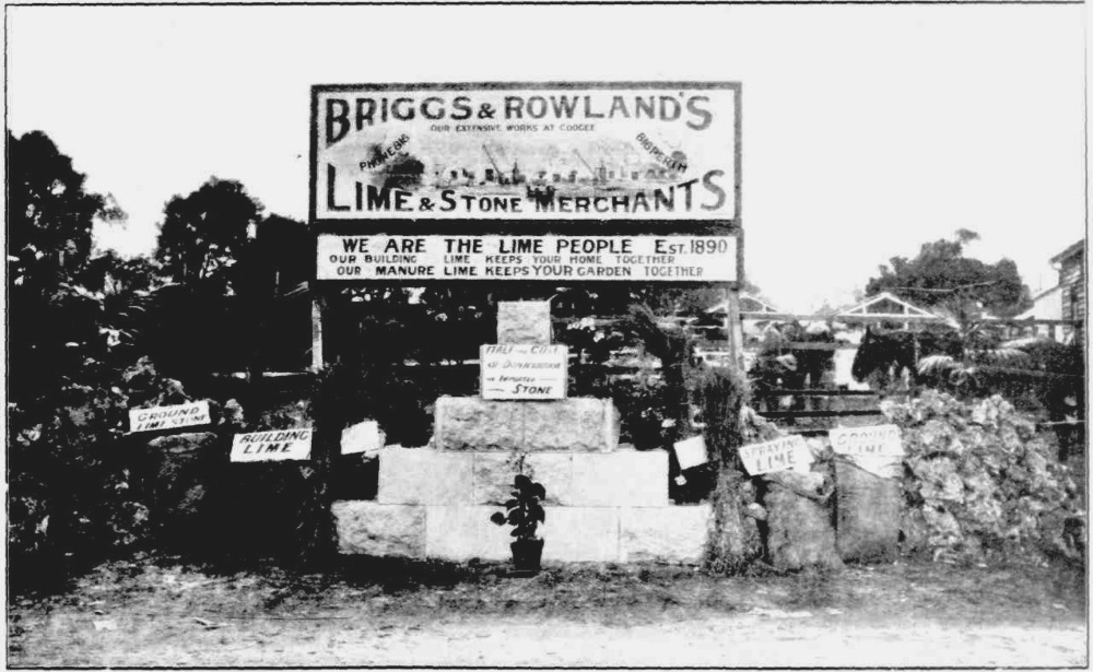Briggs & Rowland, lime merchants of Coogee, 1912