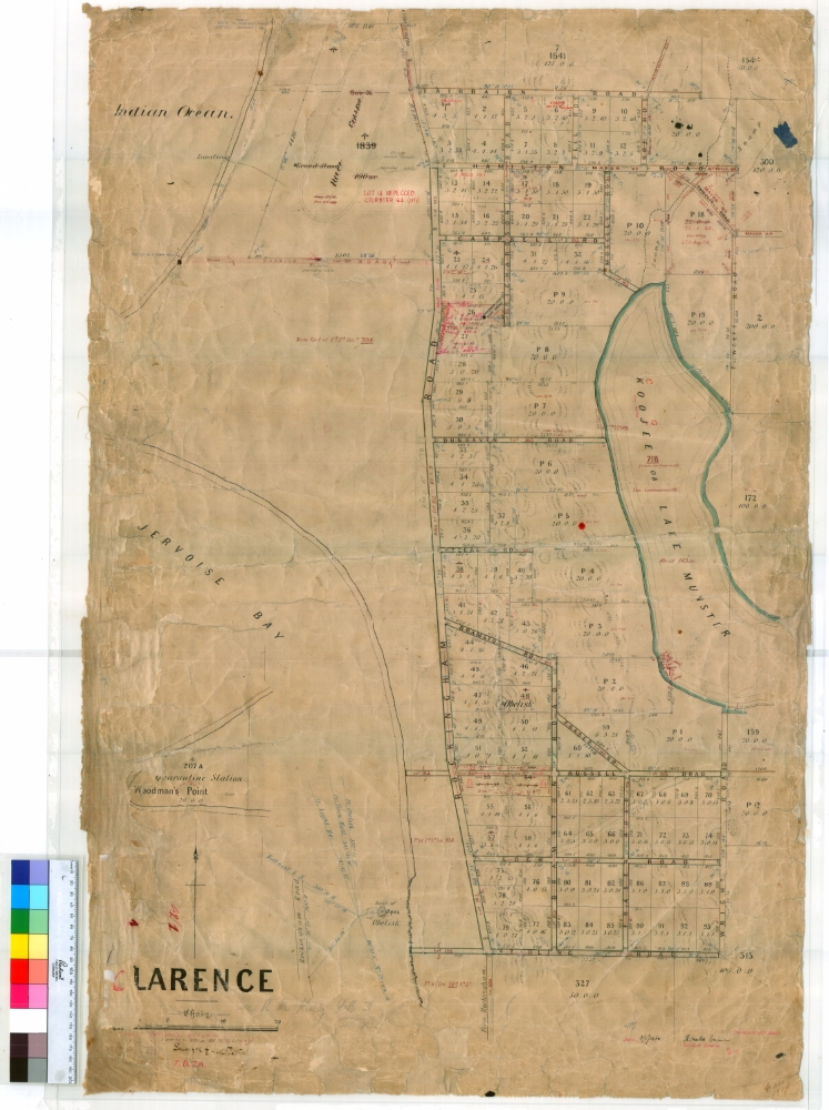 Map of Clarence suburban lots, c1890