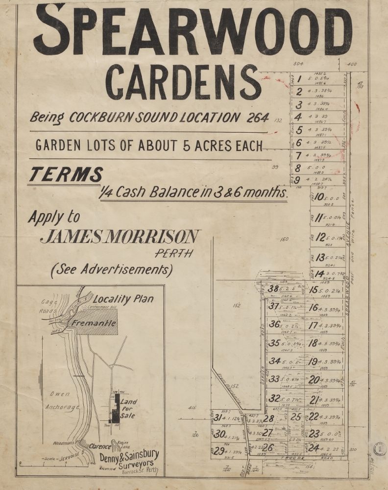 Spearwood Gardens estate : subdivisions map for land sales