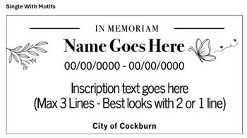 Example of Memorial Plaque